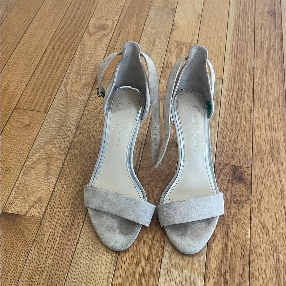 Jessica Simpson Beige Suede Heels